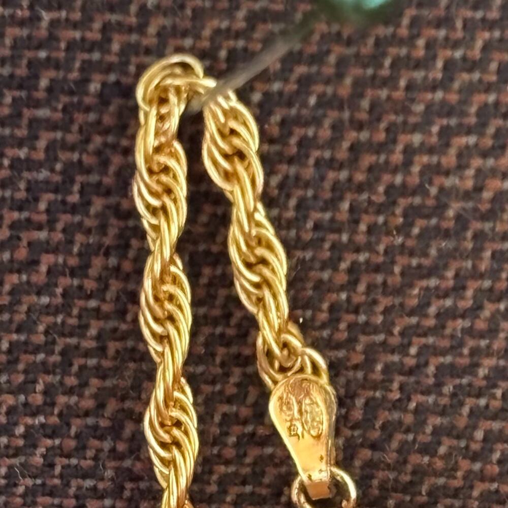 Milor 925 Italy Gold Bonded Sterling Silver Rope Chain Necklace 24" - Picture 4 of 9